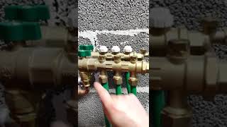 How to air a Uponoor Wirsbo Manifold shorts [upl. by Ahsinar]