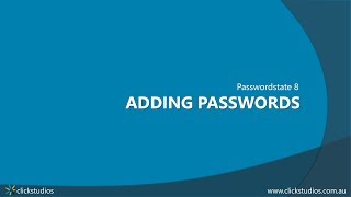 Adding Passwords into Passwordstate 8 [upl. by Ecenahs346]