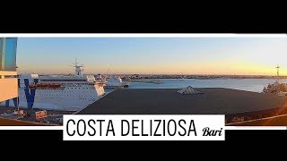 TIME LAPSE BARI  Partenza nave da crociera Costa Deliziosa [upl. by Letsirk]