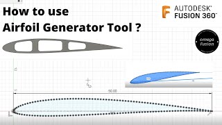 How to use the Airfoil Generator Tool in  Autodesk Fusion 360 [upl. by Yevi]