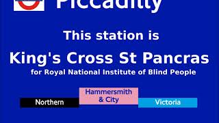 Piccadilly line London Underground Julie Berry announcements [upl. by Jehial]