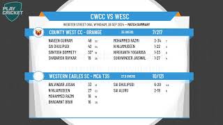 Melbourne Cricket AssociationWestOneDayDivBGrandFinalCountyWestCCOrange v WesternEaglesMCAT35 [upl. by Yar]