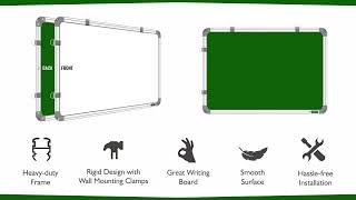 YAJNAS Premium Double Sided Whiteboard and Chalkboard [upl. by Bonnie571]