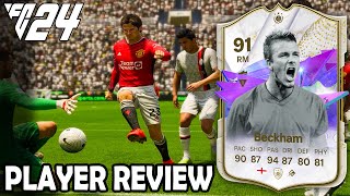 91 Future Stars Icon Beckham Player Review  EA FC 24 [upl. by Xad]