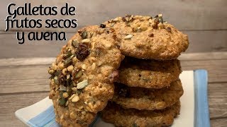 GALLETAS de FRUTOS SECOS Y AVENA  Nutritivas y deliciosas [upl. by Kari]