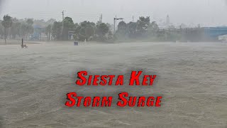 Storm Surge Overtakes Siesta Key Florida  Hurricane Helene [upl. by Akilaz]