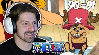 Chopper Joins The Crew  One Piece Reaction Episodes 9091 Drum Island Arc Eng Dub [upl. by Eartnoed916]