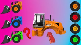 Correctly Guess The JCB Loader All Parts  Tata metro toons [upl. by Ardnahcal]