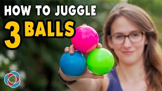 Learn to JUGGLE 3 BALLS  Beginner Tutorial [upl. by Kehr]