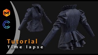 Realistic Vintage Coat in Clo3d tutorial [upl. by Odlaner262]