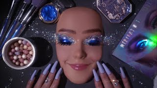 ASMR Cosmic Glam Makeup Application  Whispered Video For Sleep [upl. by Docila737]