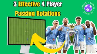 🏆 3 Effective Passing Rotations For 4 Players  SoccerFootball Drill 🏆 [upl. by Burny]