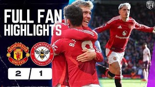 UNITED EDGE BRENTFORD  Manchester United 21 Brentford  Highlights amp Analysis [upl. by Adriene]