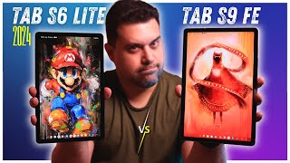 Tab S6 Lite 2024 vs Tab S9 FE  Qual Escolher [upl. by Odnuges]