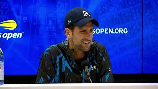 Novak Djokovic quotI didnt know if Id be able to finishquot  US Open 2019 R2 Press Conference [upl. by Cramer]