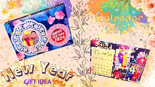 Calendar 2024  New Year Gift Idea  Desk Calendar Tutorial  Desk Calendar Making  Handmade Gift [upl. by Arod785]