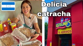 PROBANDO las AUTÉNTICAS BALEADAS de HONDURAS 🇭🇳 COMIDA TÍPICA CATRACHA  Celinaz El Salvador [upl. by Grae]