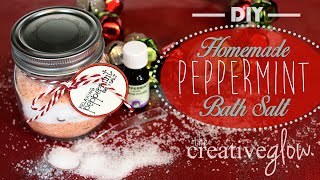 DIY Peppermint Bath Salt  Scented Homemade Gift Idea 2 [upl. by Inhsor]