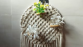 macrame wall hangingwali decor small flower hanging [upl. by Ahsyat]