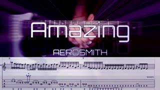 AMAZING  Aerosmith  TAB Guitar Solo  Tutorial  Guitar Cover  Sheet [upl. by Aikan]