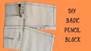 How To Draft A Basic Pencil skirt Beginner Friendly [upl. by Lledal]