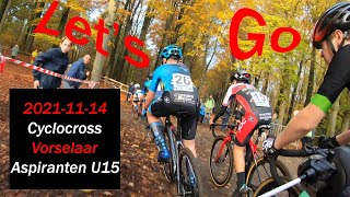 Cyclocross  Vorselaar Belgium  2021 11 14  aspiranten U15 [upl. by Stutzman52]