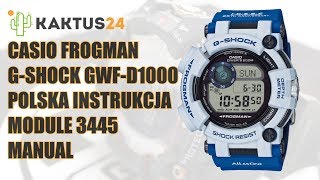 Jak ustawić Casio GShock GWFD1000 FROGMAN ustawienia zegarka instrukcja po polsku [upl. by Almap845]