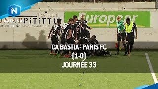 J33  CA Bastia  Paris FC 10 le résumé [upl. by Selemas]