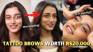 Eyebrow Makeover worth Rs 20000  Microblading Eyebrows Experience  Aashi Adani [upl. by Lainahtan565]