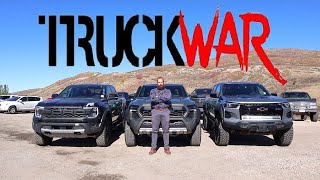 Which 60000 Truck Is Best Colorado ZR2 Bison vs Tacoma Trailhunter vs Ranger Raptor [upl. by Ynots]