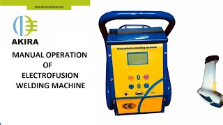 Manually Operation of HDPE Electrofusion Welding Machine  Demo Video [upl. by Griggs]