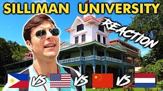 Foreigner Reacts to SILLIMAN UNIVERSITY Filipino University Tour [upl. by Aimehs]