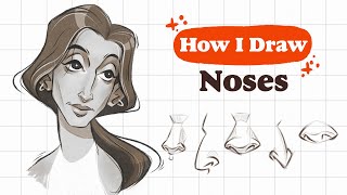 How I DRAW NOSE step by step  Mistakes amp tips amp The Disney Nose Drama👽 [upl. by Thorman]