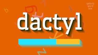 HOW TO PRONOUNCE DACTYL dactyl [upl. by Mcadams]