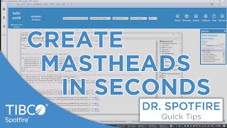 Javascript Masthead for TIBCO Spotfire [upl. by Ellekcim886]