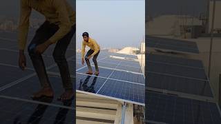 Solar panel installation solartech shortvideo electrician solarpower physics yt [upl. by Hsiwhem135]