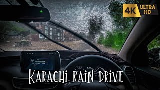 Karachi rain drive  POV in Hyundai Tucson [upl. by Oiraved]