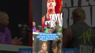 Jake Paul started taking bets on his fight vs Mike Tyson 😅 shorts [upl. by Enirehtakyram]