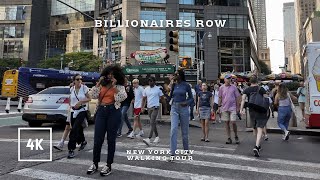 New York City walking tour  Billionaires Row 6½ Avenue 4K [upl. by Eikcaj759]