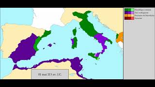 Second Punic War 218201 BC Every months [upl. by Broida]