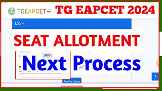 ts eamcet 2024 seat allotment next processts eamcet seat allotment 2024 [upl. by Elleynad500]