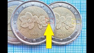 2 euro 2001 Finland  rare defect [upl. by Adnohsal]