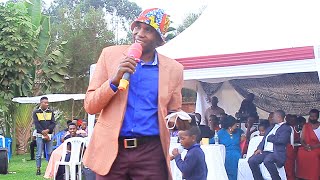 Mushana owa Banyakitara Film Stars Speech at Actor CYRILs Wedding in Kabale [upl. by Ewolram355]