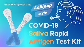 2021 New COVID19 Saliva Antigen Rapid Test Lollipop Style for Children [upl. by Truelove]