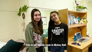 McMaster University Residence McKay Hall Double Room Tour [upl. by Aiuhsoj]