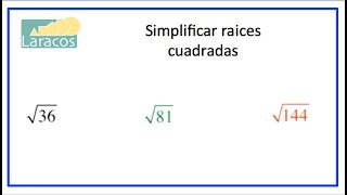 Simplificar raices cuadradas [upl. by Jobie]