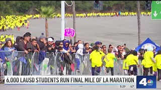 LAUSD students run final mile of LA Marathon [upl. by Poul]