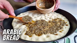 How to make an easy Zaatar Manakeesh bread  Zaatar Manakish Recipe [upl. by Amyas]