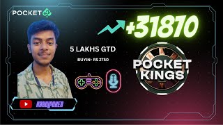 FINISHED 5th in POCKET KINGS 5 L  Poker with Rahul [upl. by Sarilda]