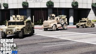 Humvees Escorting Armored Military Personnel Carrier in GTA 5 [upl. by Emsoc35]